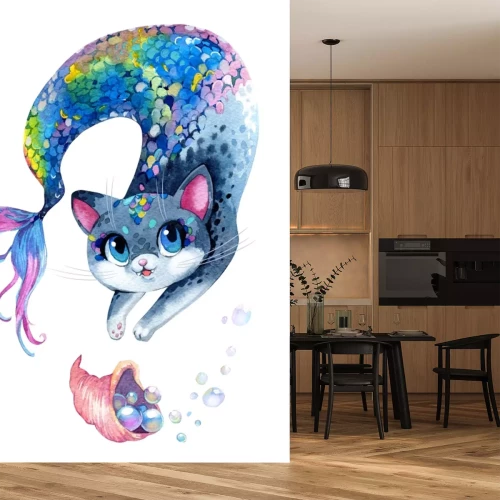 Sticker Zauberkatze Meerjungfrau