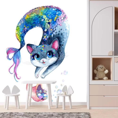 Sticker Zauberkatze Meerjungfrau