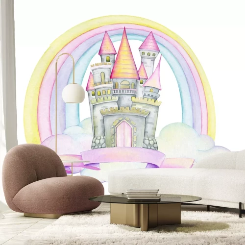 Sticker Prinzessinnenschloss in Pastell