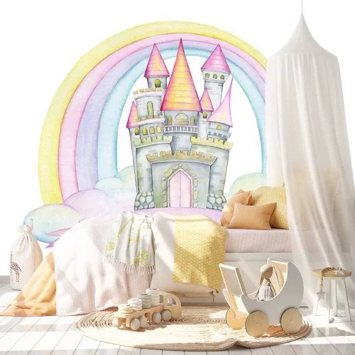 Sticker Prinzessinnenschloss in Pastell