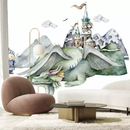 Sticker Der Ritter und der magische Drache