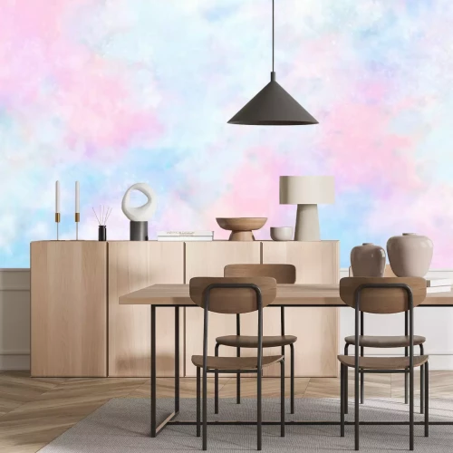 Fototapete Abstrakter blau-rosa Himmel mit Wolken