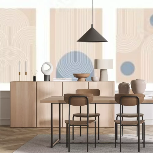 Sticker Geometrie der Erdfarben und Linien