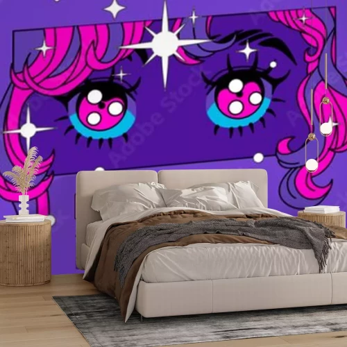 Sticker Magisches Mahou-Shoujo-Mädchen