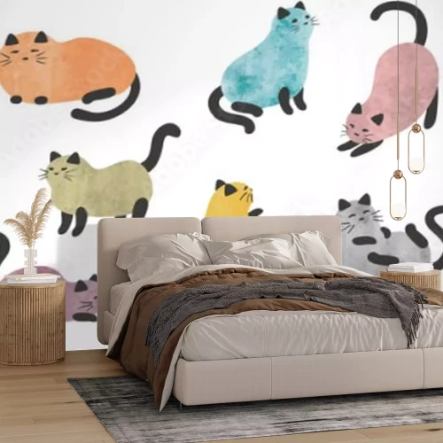 Sticker Märchenhafte Regenbogenkatzen