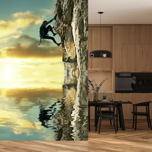 Fototapete Extremes Felsklettern