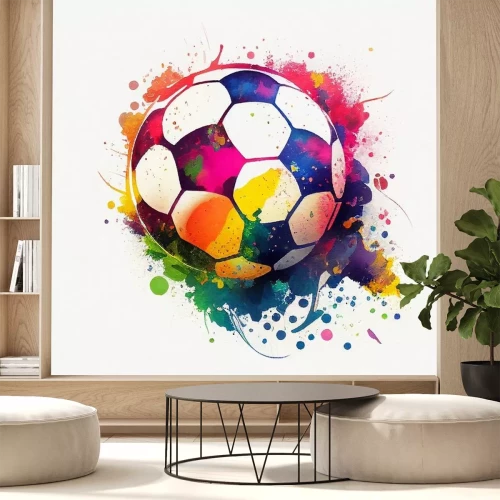 Sticker Regenbogenfarbener Ball