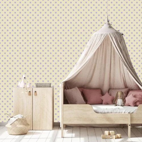 Tapete Muster mit Tupfen in Violett