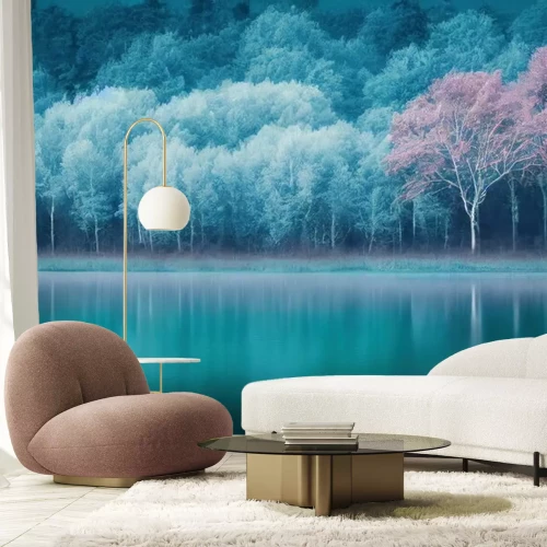 Fototapete Ein Wald in einer Pastellkette