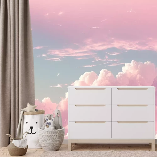 Fototapete Rosa Wolken am blauen Himmel