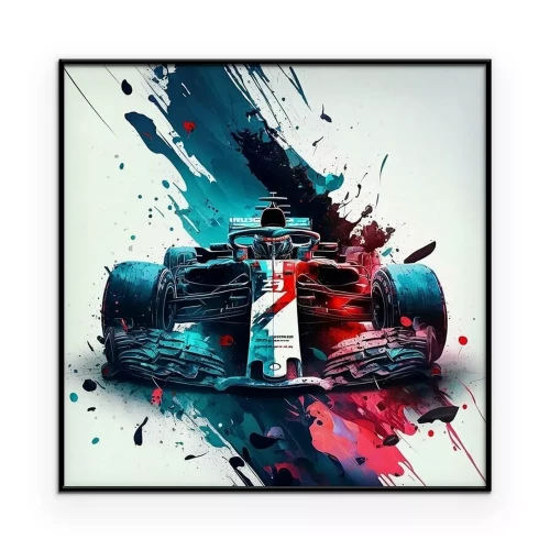 Poster Aquarellfarbenes Formel-1-Auto