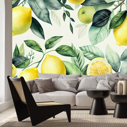 Fototapete Ein fruchttragender Zitronenbaum