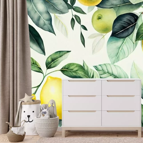 Fototapete Ein fruchttragender Zitronenbaum