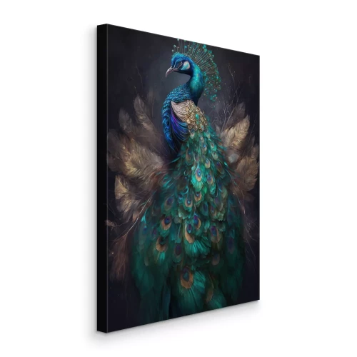 Bild Abstract Colorful Peacock . AI generated Illustration.