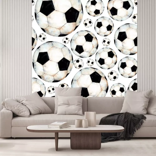 Sticker Aquarellkugeln mit schwarzen und weißen Flecken