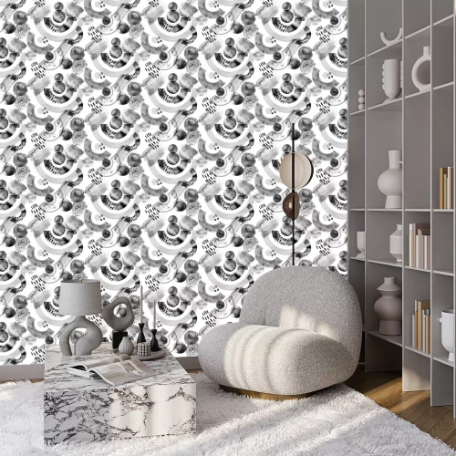 Tapete Graue geometrische Abstraktion