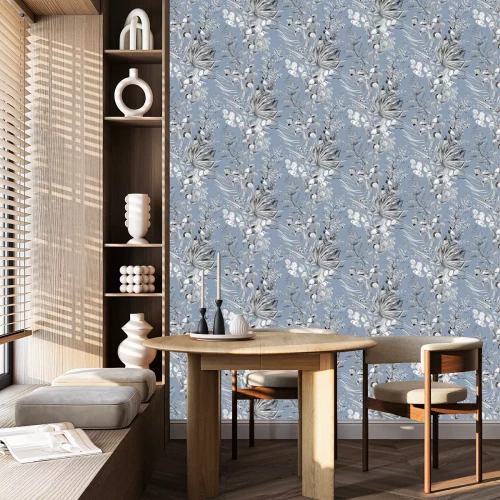 Tapete Tropische Blätter im Wind