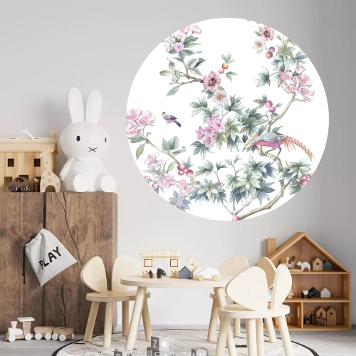 Sticker Dezentes florales Chinoiserie-Ornament