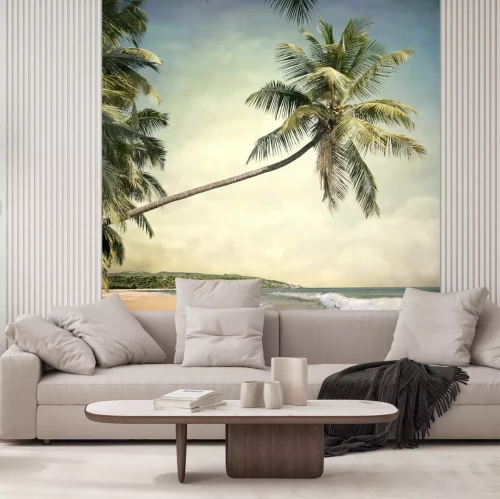 Fototapete Gebogene Palme