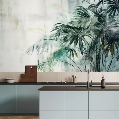 Fototapete Die grünen Blätter des Amazonas-Gartens