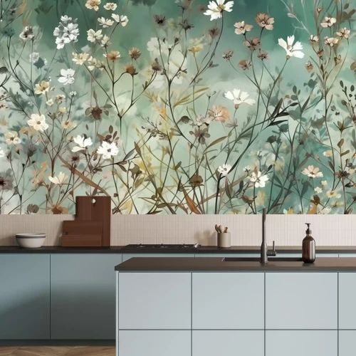 Fototapete Ein Spaziergang auf der Wiese an einem Frühlingstag