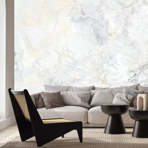 Fototapete Weißer Marmor mit zartem Gold