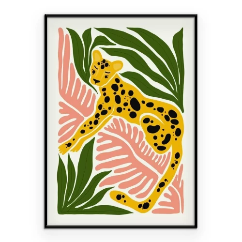 Poster Boho-Leopardenmuster
