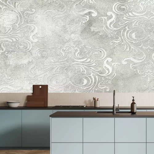 Fototapete Ornamentale Muster auf einer Betonwand