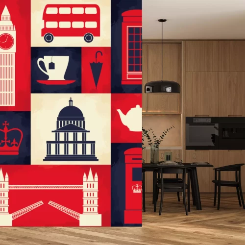Sticker Retro London Poster