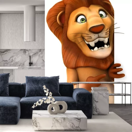 Sticker Grafischer lustiger Löwe