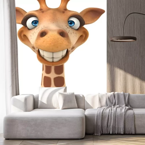 Sticker Tiere für Kinder Giraffe mit großen Zähnen