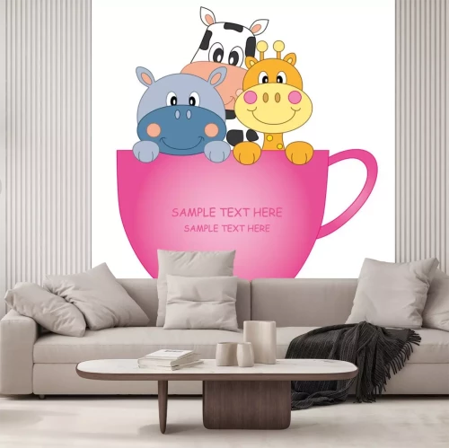 Sticker Tiere im Becher