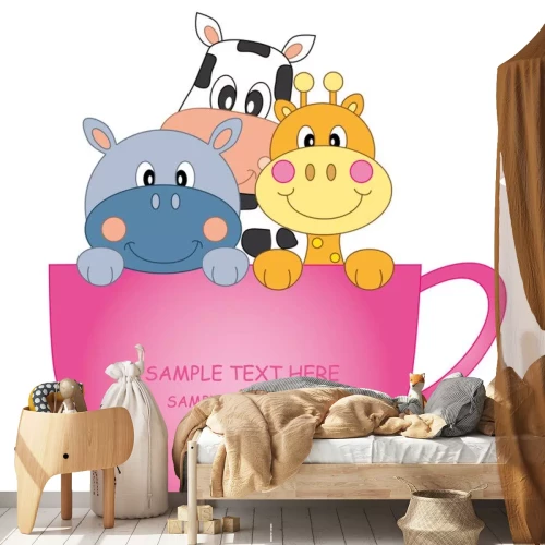 Sticker Tiere im Becher