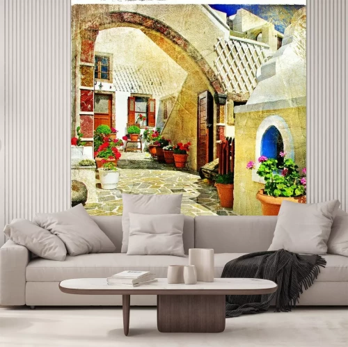 Fototapete Hof in Griechenland wie gemalt