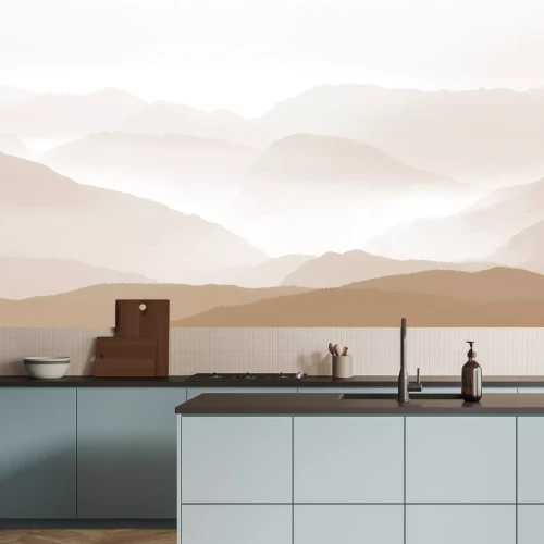 Fototapete Monochromatische Berglandschaft