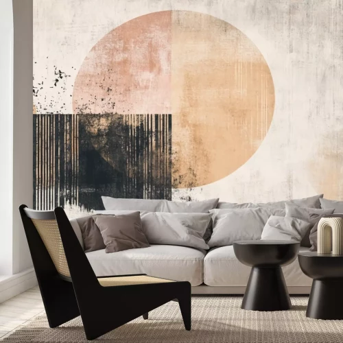 Fototapete Geometrische Abstraktion mit strukturiertem Hintergrund