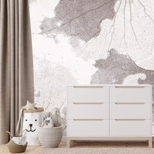 Fototapete Beige Korallen auf strukturiertem Hintergrund