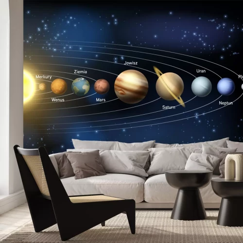 Fototapete Sonnensystem mit Planeten im Weltraum