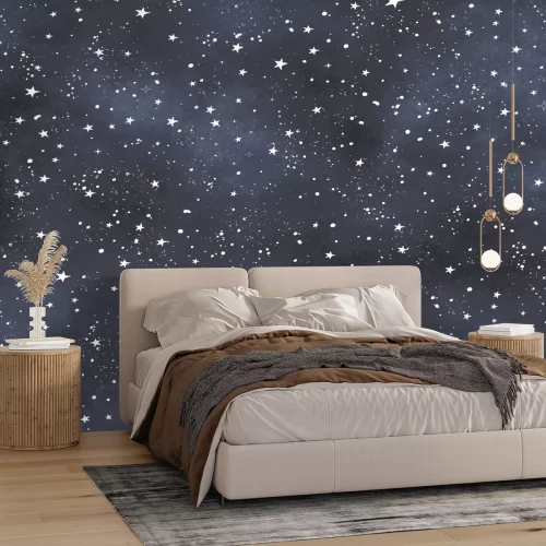 Fototapete Sterne am Himmel im Aquarellstil