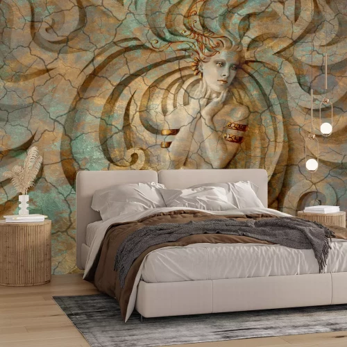 Fototapete Abstrakte 3D-Skulptur einer Frau