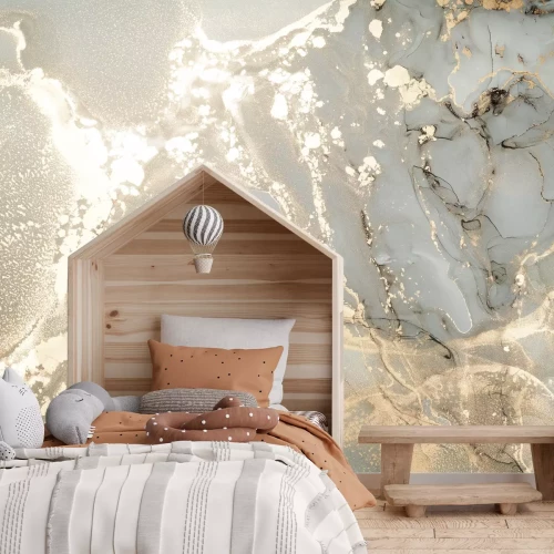 Fototapete Abstrakte Marmorkomposition mit Gold