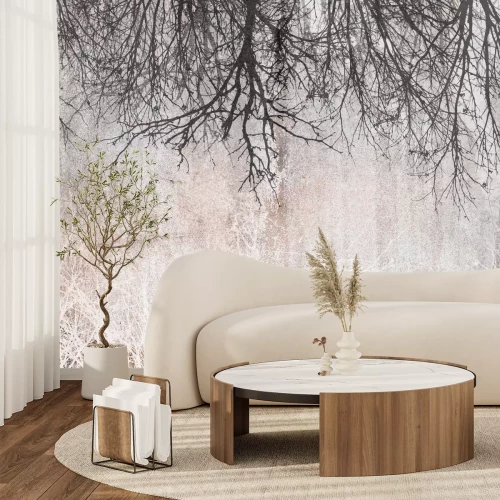 Fototapete Schwarze Äste im Vintage-Motiv