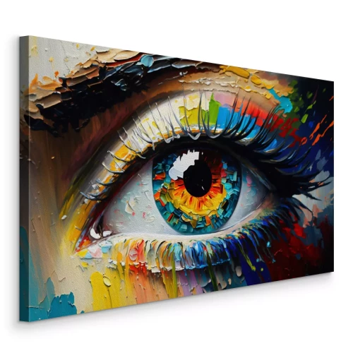 Bild Abstrakte bunte Frauenauge