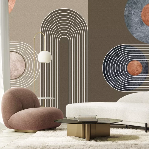 Fototapete Moderne Abstraktion mit geometrischen Formen