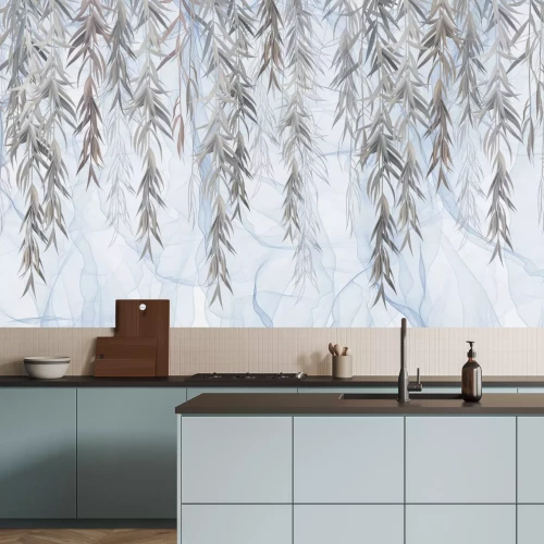 Fototapete Hängepflanzen, Weinreben, Betonhintergrund