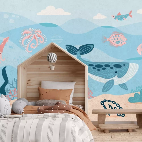 Fototapete Tiere in der Unterwasserwelt Muster für Kinder