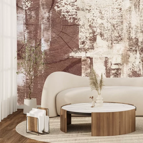 Fototapete Baumstamm auf strukturiertem Hintergrund