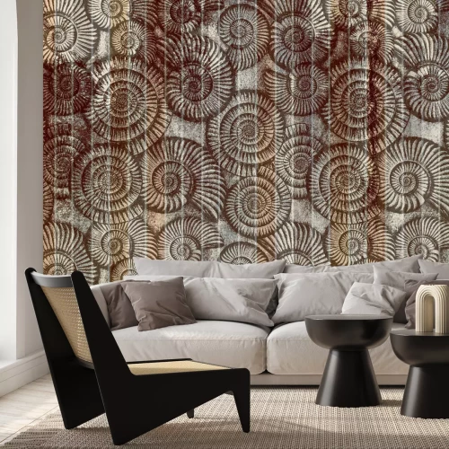 Fototapete Muschelmuster mit strukturiertem Hintergrund