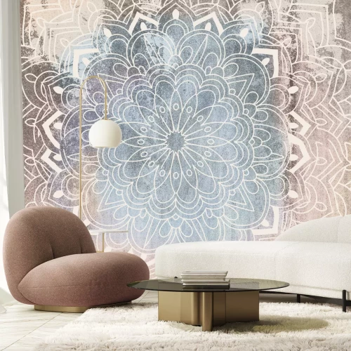 Fototapete Mandala auf strukturiertem Betonhintergrund