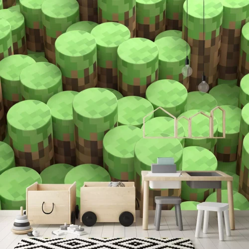 Fototapete Geometrischer Hintergrund im Gaming-Stil